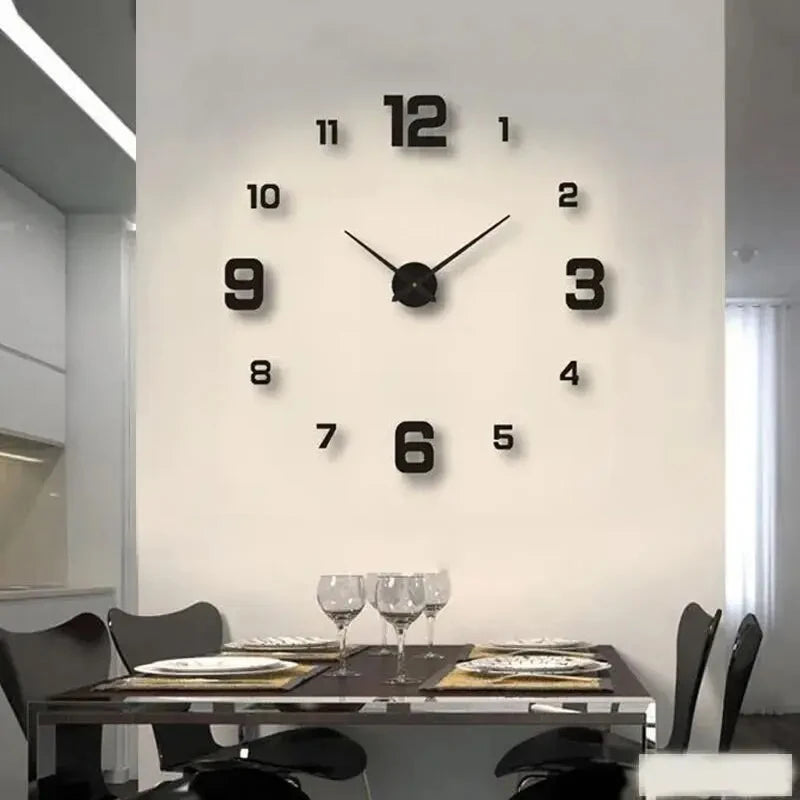 Creative Frameless Clock Wall Decor
