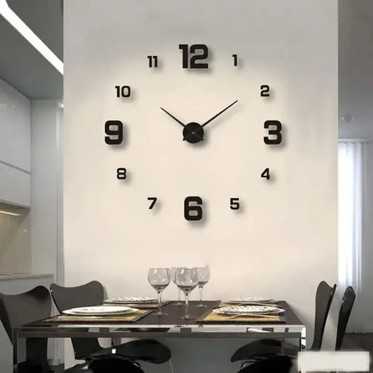 Creative Frameless Clock Wall Decor