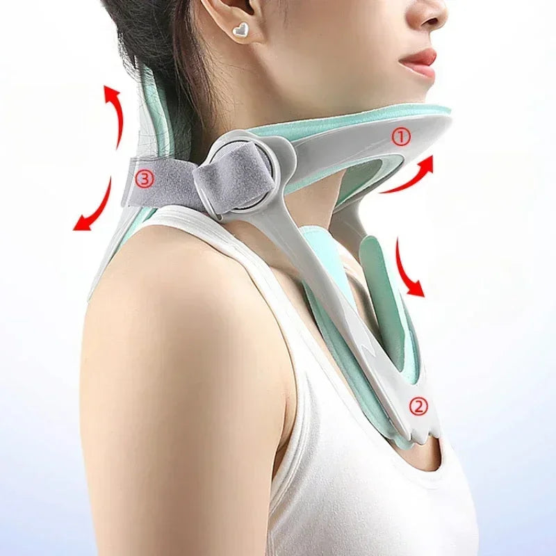 Adjustable Cervical Traction Collar - Posture Corrector & Neck Support