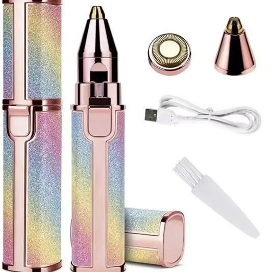 2-in-1 LED Painless Rechargeable Facial Hair Removal Razor