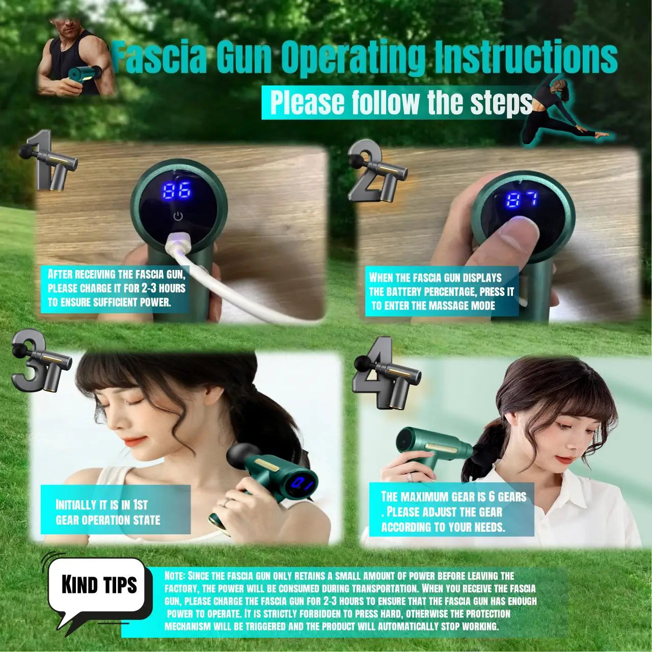 Body Portable Gun Massager