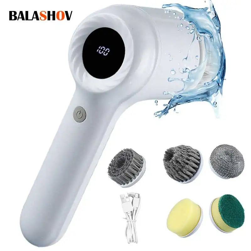 5in 1 Electric Rotary Scrubber Cleaning Brush