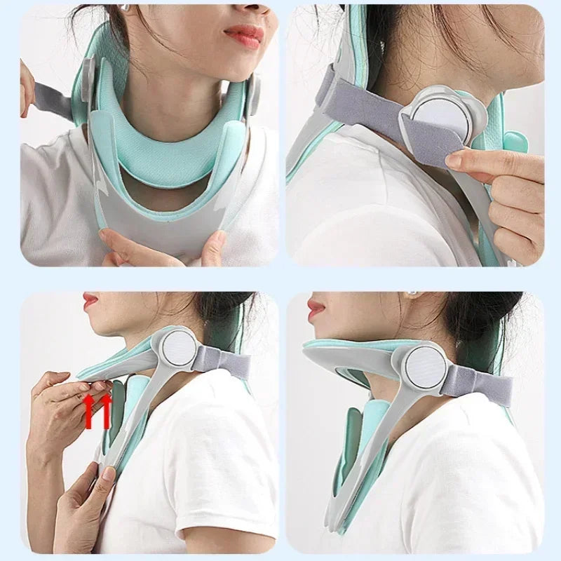 Adjustable Cervical Traction Collar - Posture Corrector & Neck Support