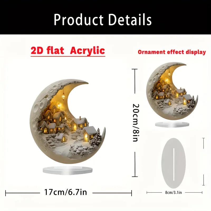 Acrylic Christmas Plaque Ornament Moonhouse