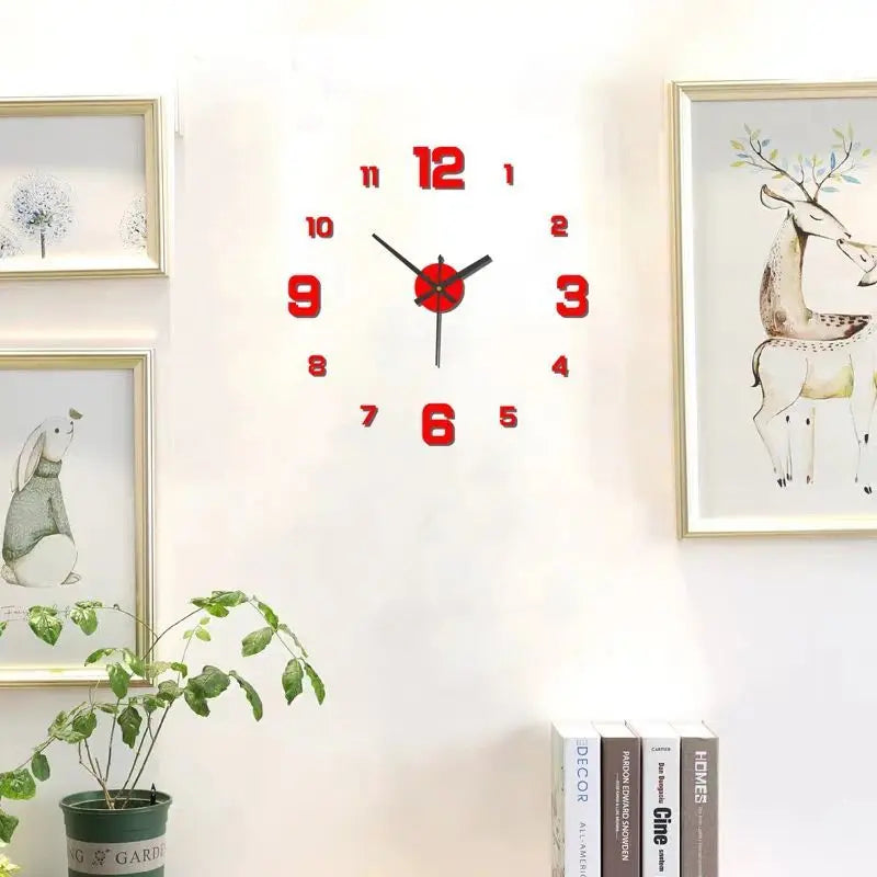 Creative Frameless Clock Wall Decor