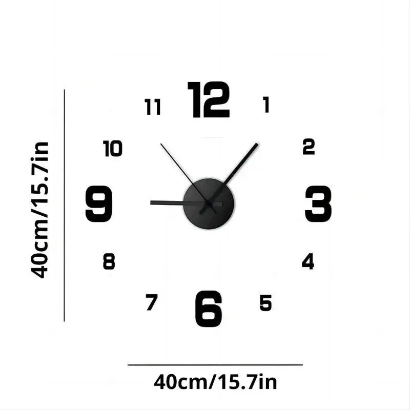 Creative Frameless Clock Wall Decor