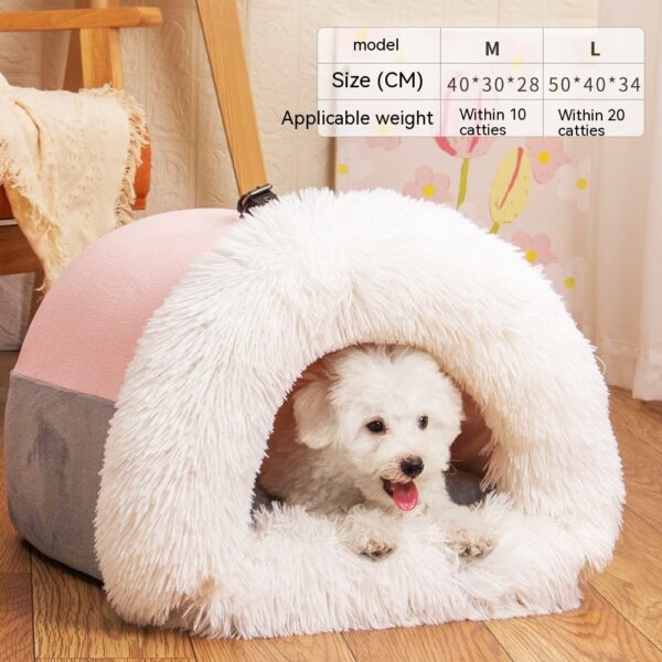 New Splice Portable Pet Nest Portable Autumn And Winter Warm Dog Nest Moisture-proof Long Fur Cat Nest Cross Border Pet Nest - Image 6